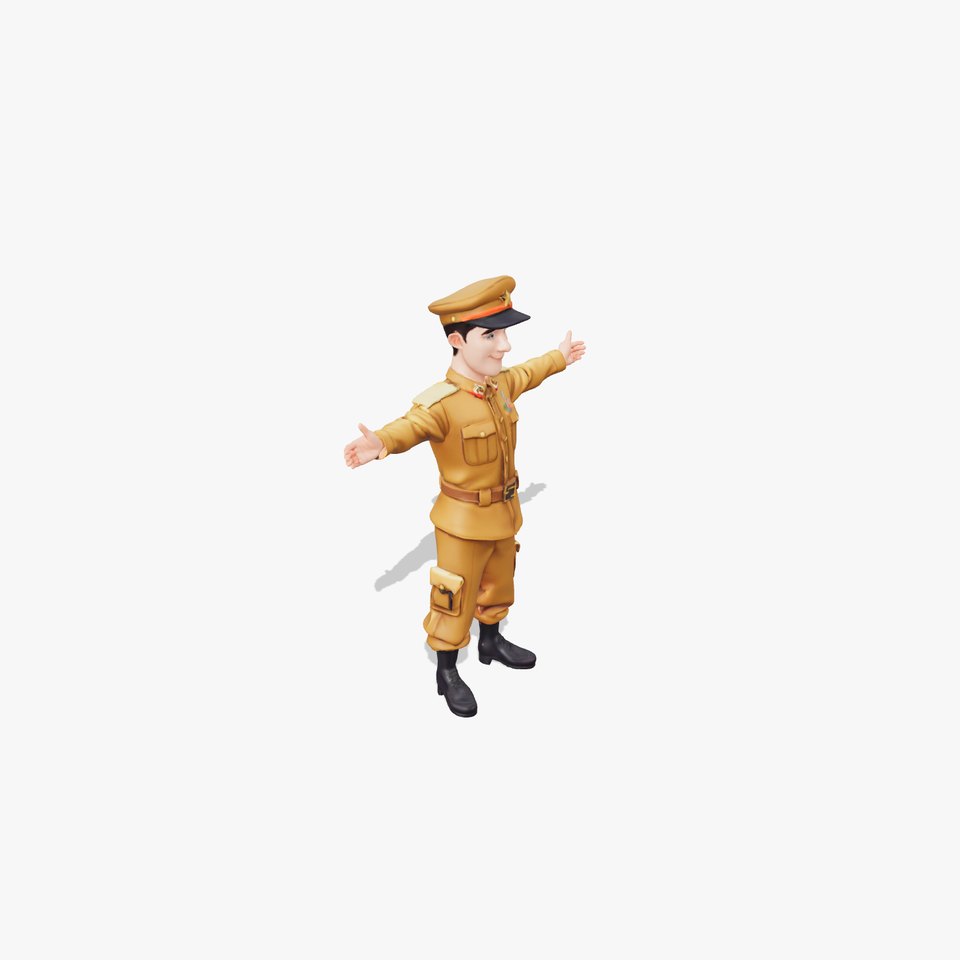 Animated Officer Character model pack